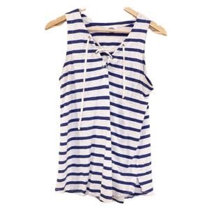 Old Navy striped lace up tank top
